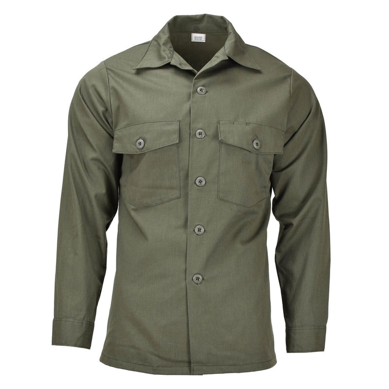 Original U.S. army long sleeve tactical shirt olive fatigue military field NEW - GoMilitar