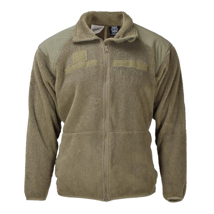 Original U.S. Army Tactical Cold Weater Fleece Jacket Reinforced Shoulders Olive - GoMilitar