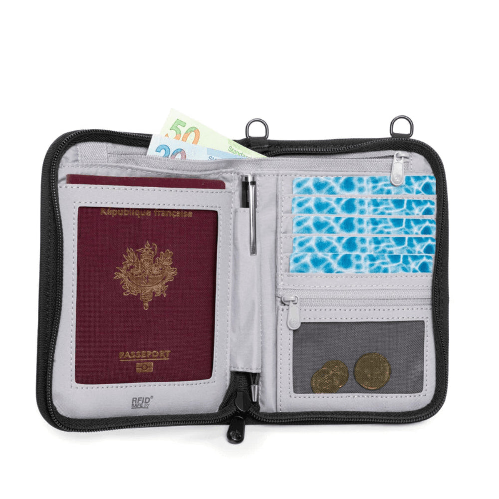 Pacsafe V150 Document Bag Compact Organizer Anti Theft RFID Blocking Black