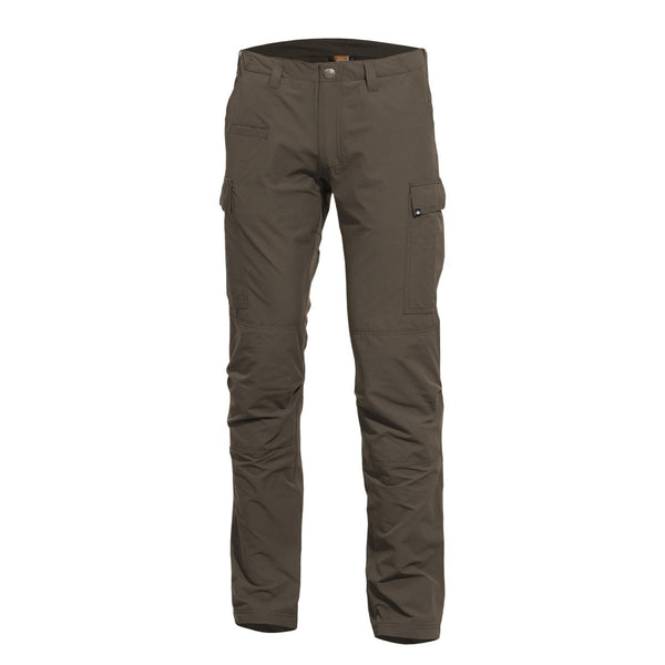 Solid brown Pentagon BDU 2.0 Tropic Pants, durable tactical cargo ripstop trousers with reinforced knees and multiple pockets.