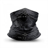 PENTAGON Skiron Topographic Map Neck Gaiter Quick Dry Fabric Graphic Design