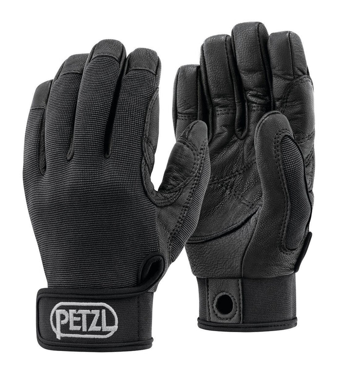 Petzl CORDEX Belay Rappel Gloves Leather Rope Work Climbing Tactical Black - GoMilitar