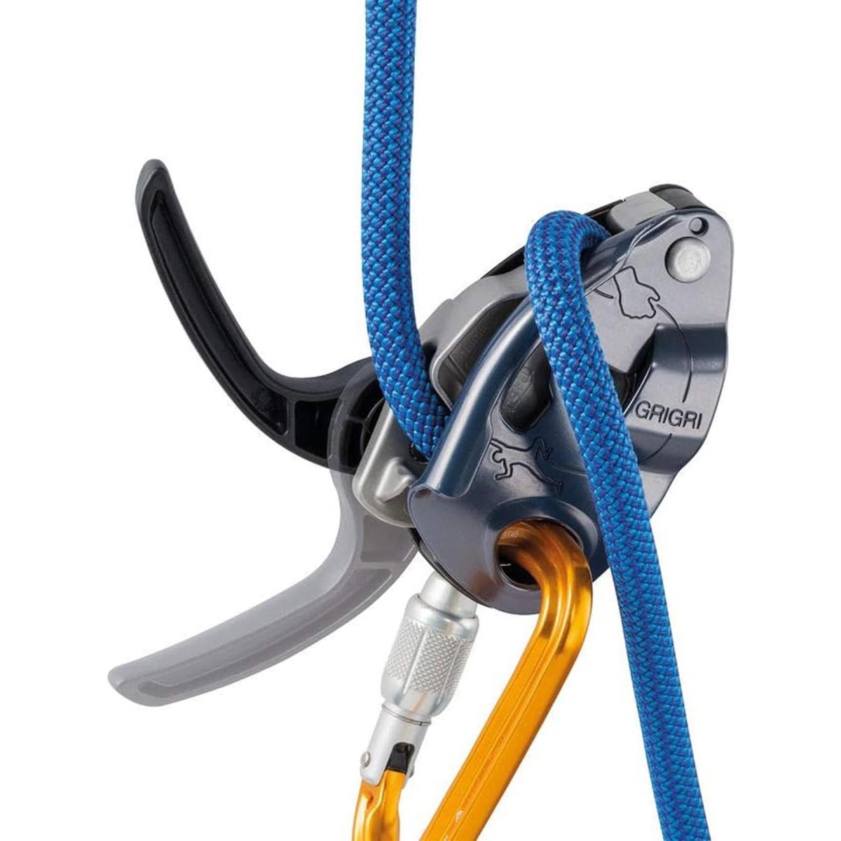 PETZL Grigri Assisted Braking Belay Device Climbing Equipment Aluminum Blue