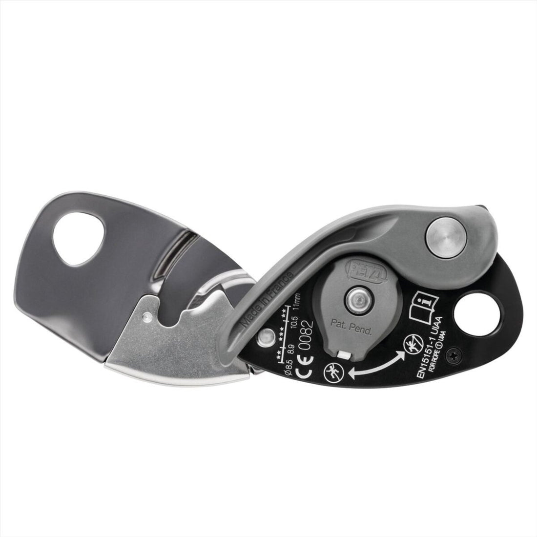 Petzl GRIGRI Belay Device Assisted Braking Anti-Panic  8.5–11 mm Gray