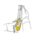 PETZL ROLLCLIP A Pullet Carabiner Non Locking Keylock System Climbing Yellow - GoMilitar