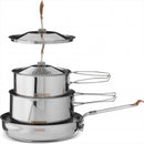 Primus Campfire Cookset S Stainless Steel Camping Cookware Pot Pan Set Bag