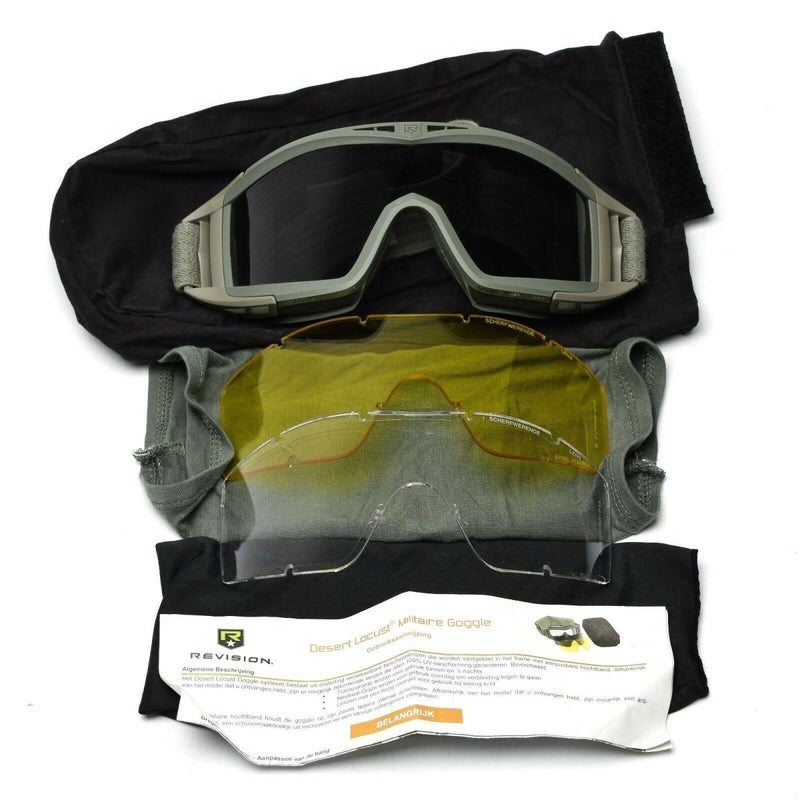 Revision Desert Locust Goggles Ballistic Military Issue APEL Eyewear Foliage - GoMilitar
