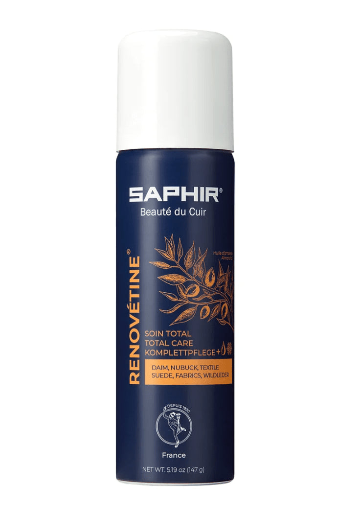 Saphir Renovétine Suede & Nubuck Renovator Spray 200ml Total Care Black