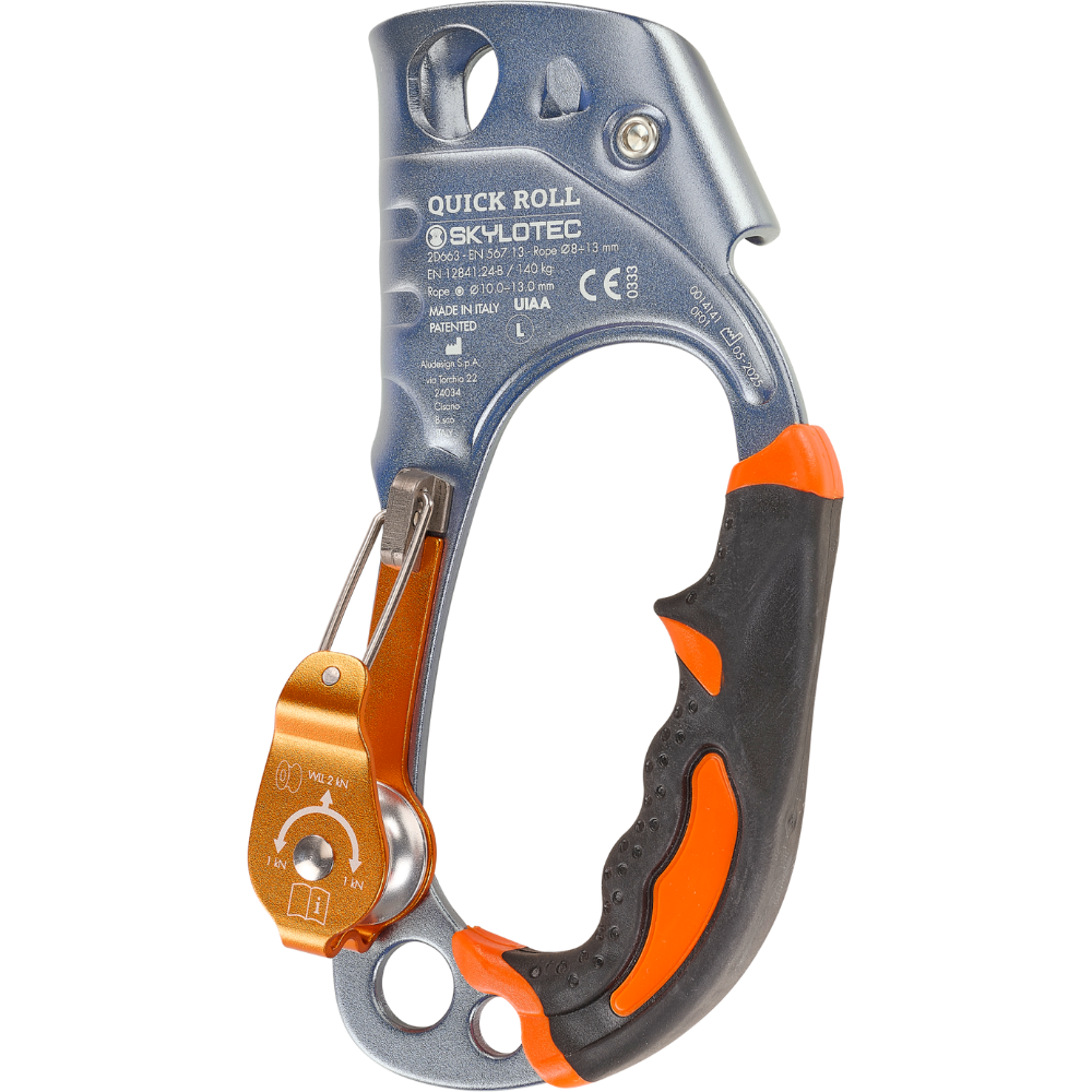 SKYLOTEC QUICK ROLL L Hand Ascender Integrated Pulley 8-13mm Ropes