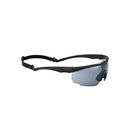 SWISS EYE safety goggles with dark tint, adjustable strap, anti-scratch and anti-fog lenses for UV protection.