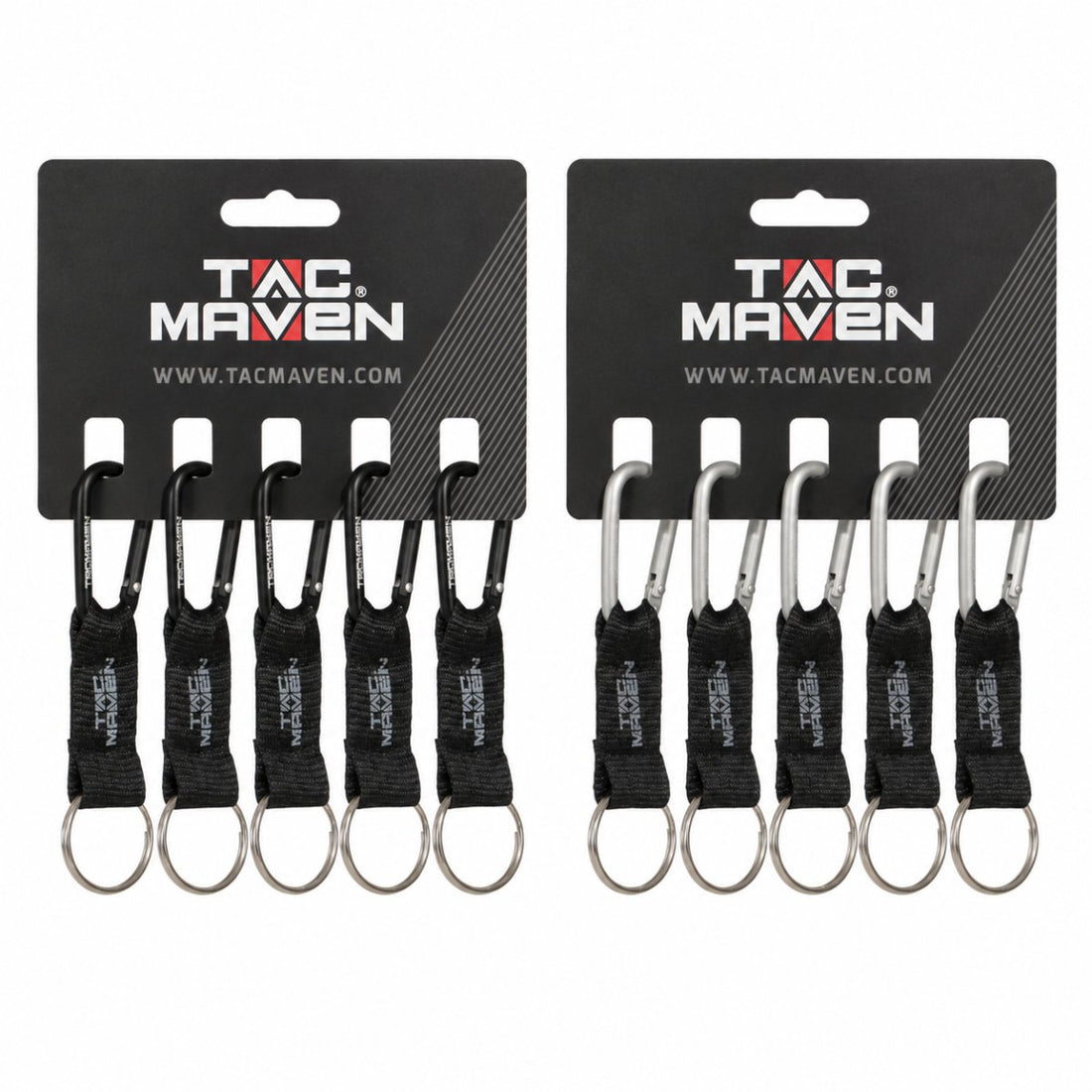 TAC MAVEN Tactical 5mm Aluminum Carabiner Clips 5 Pack Outdoor Camping Keychain
