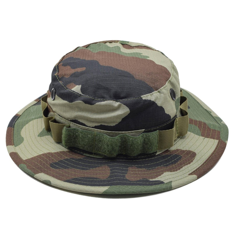 TACGEAR Brand French Army style Boonie hat CCE camo ripstop wide brim vent holes