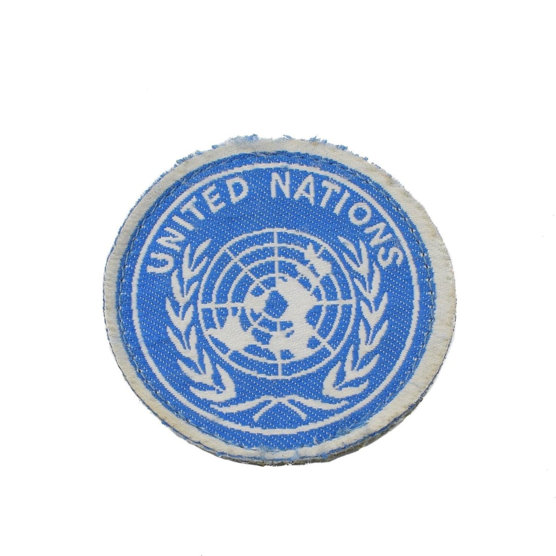 Genuine United Nations loop patch round velcro patch outdoor mark blue white NEW