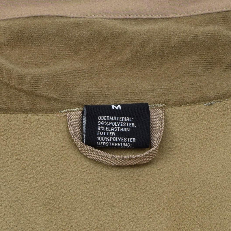 MIL-TEC windproof hiking jacket soft shell stormproof zips fleece liner Coyote
