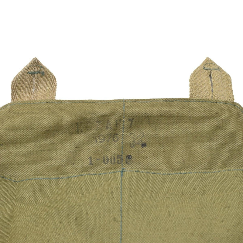 Czech Military gas mask shoulder bag green canvas vintage